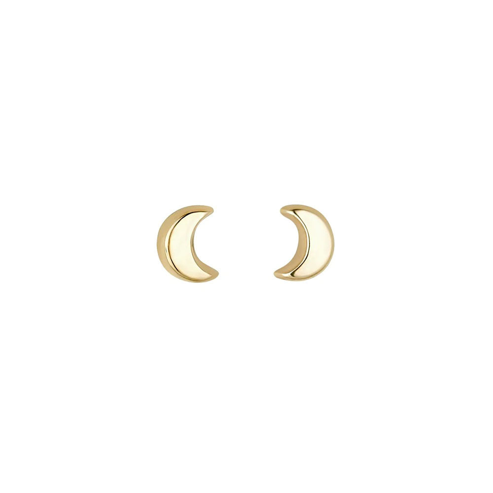 9ct Gold Mini Moon Earrings