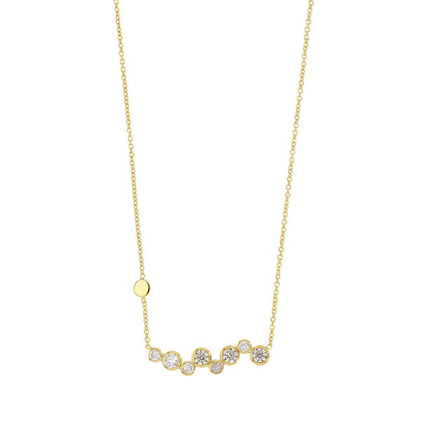 Gold Plated Clara Eight CZ Necklace