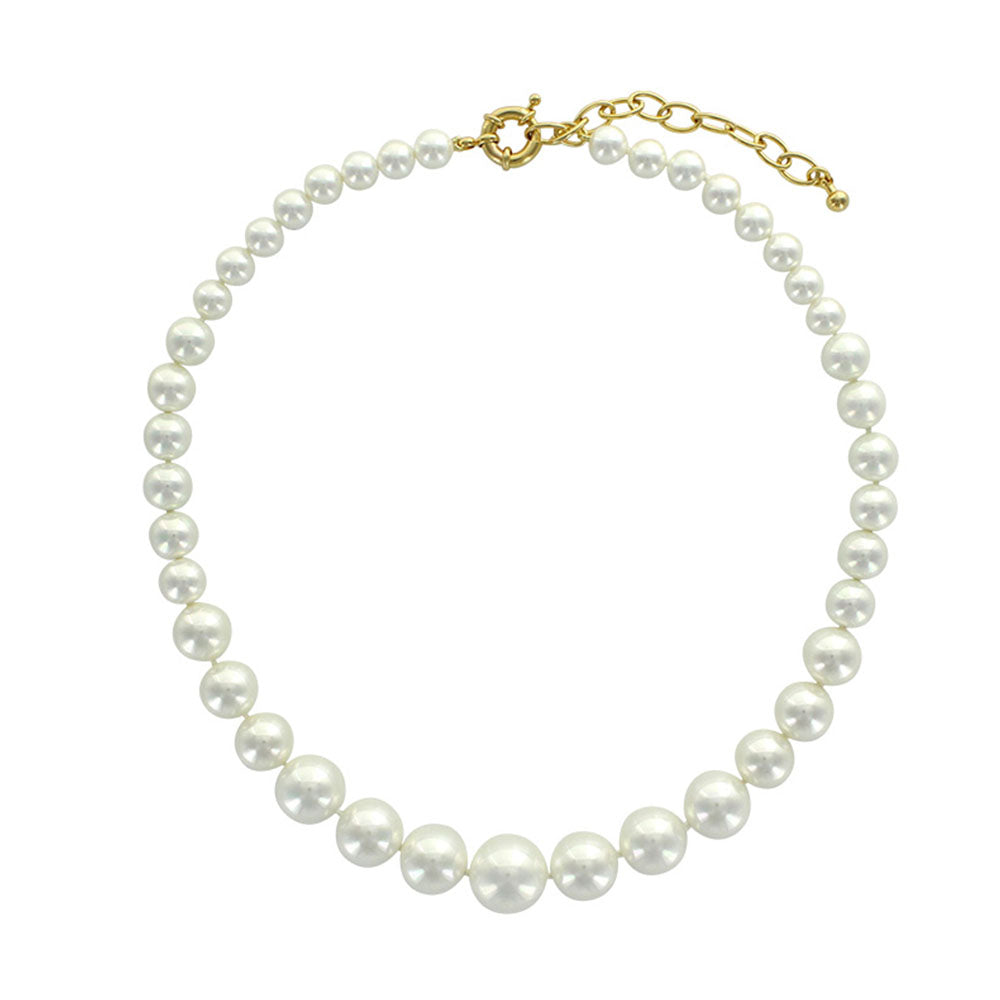 Gold Plated Isla Big Pearl Necklace