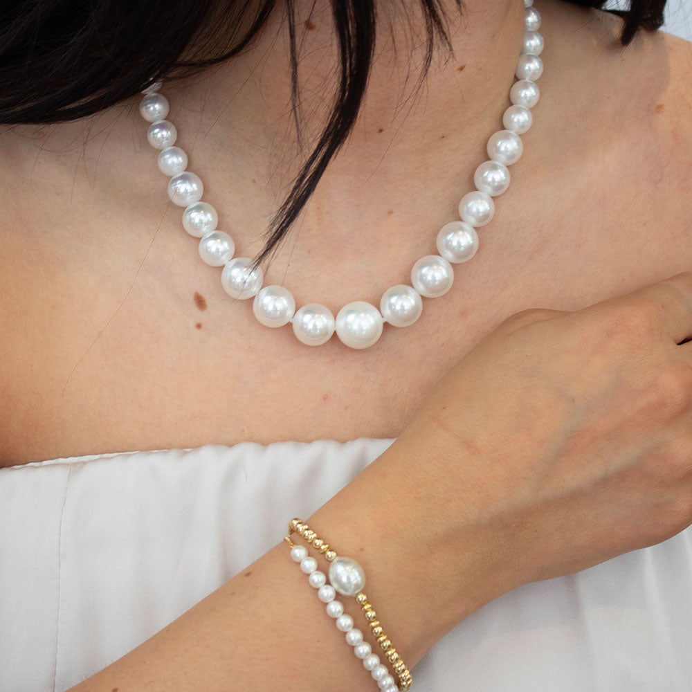 Gold Plated Isla Big Pearl Necklace