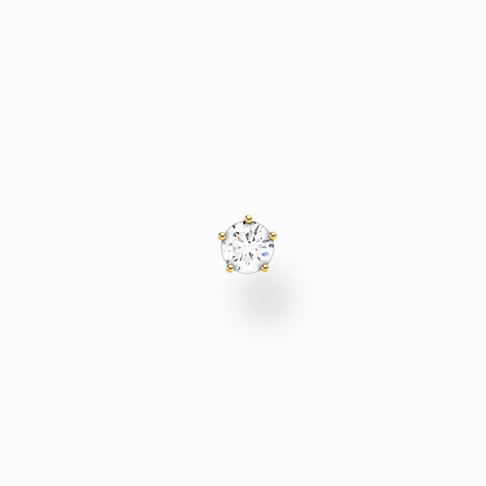 Gold Plated Single Mini Stone Stud Earring