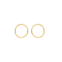9ct Gold 10mm Twist Endless Huggies