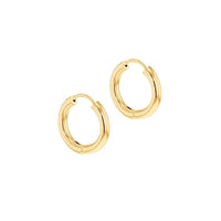 9ct Gold 2.5mm Tube Huggie Hoop Earrings