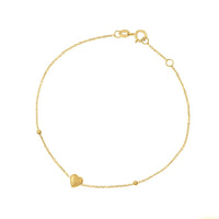 9ct Gold Bubble Heart Bracelet