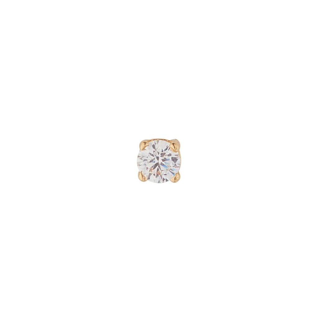 9ct Gold 3mm Claw Set Cartilage Earring