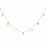 Load image into Gallery viewer, 9ct Gold CZ Stone Droplet Necklace
