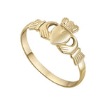 Load image into Gallery viewer, 9ct Gold Thin Claddagh Ring
