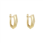 Load image into Gallery viewer, 9ct Gold Diamond Cut Huggie Hoop Earrings
