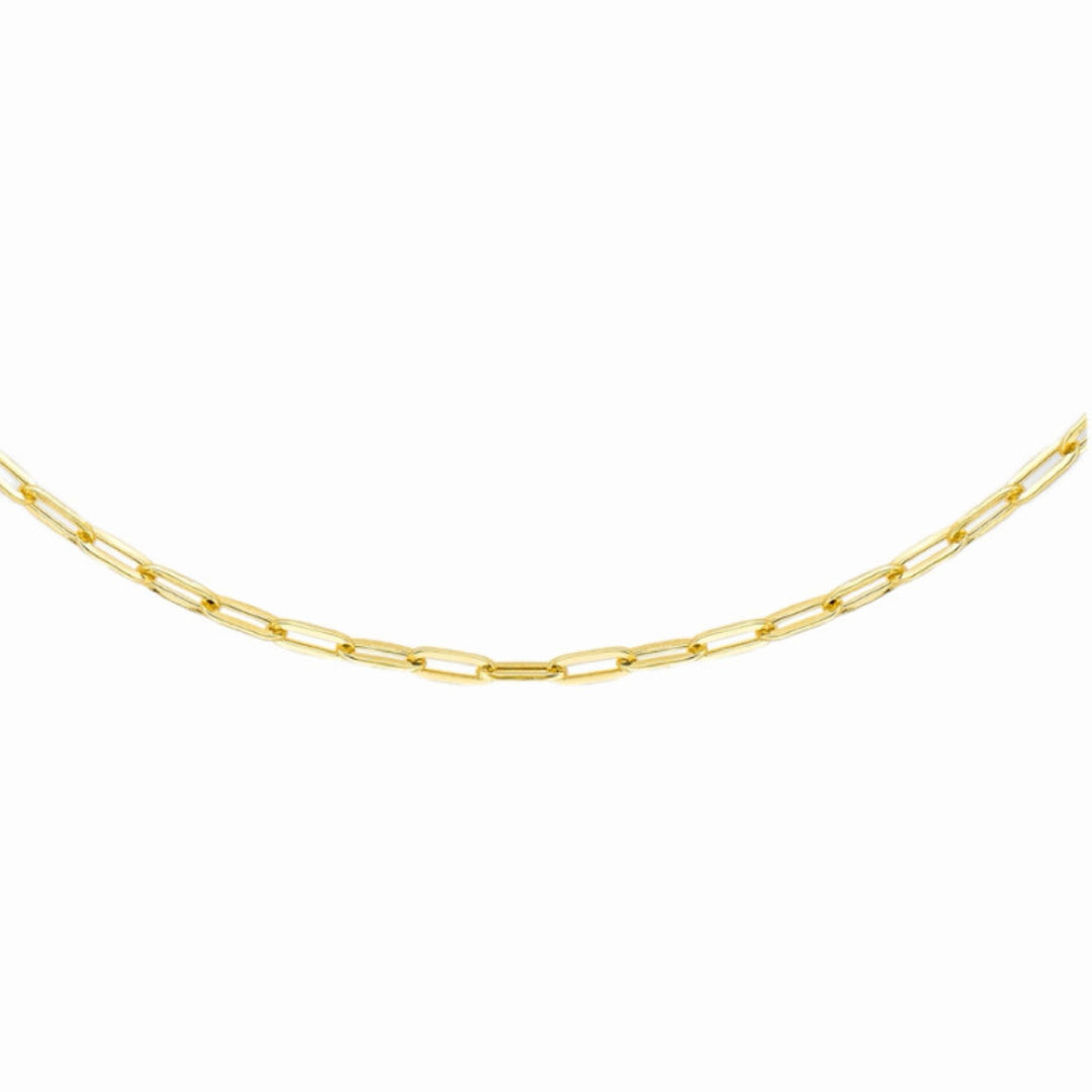 9ct Gold Small Paper Link Chain Necklace