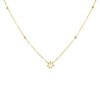9ct Gold Daisy Pearl Necklace