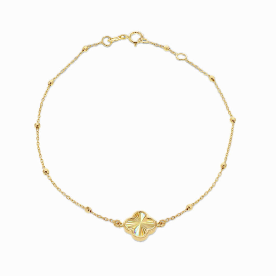 9ct Gold Diamond Cut Petal Bracelet