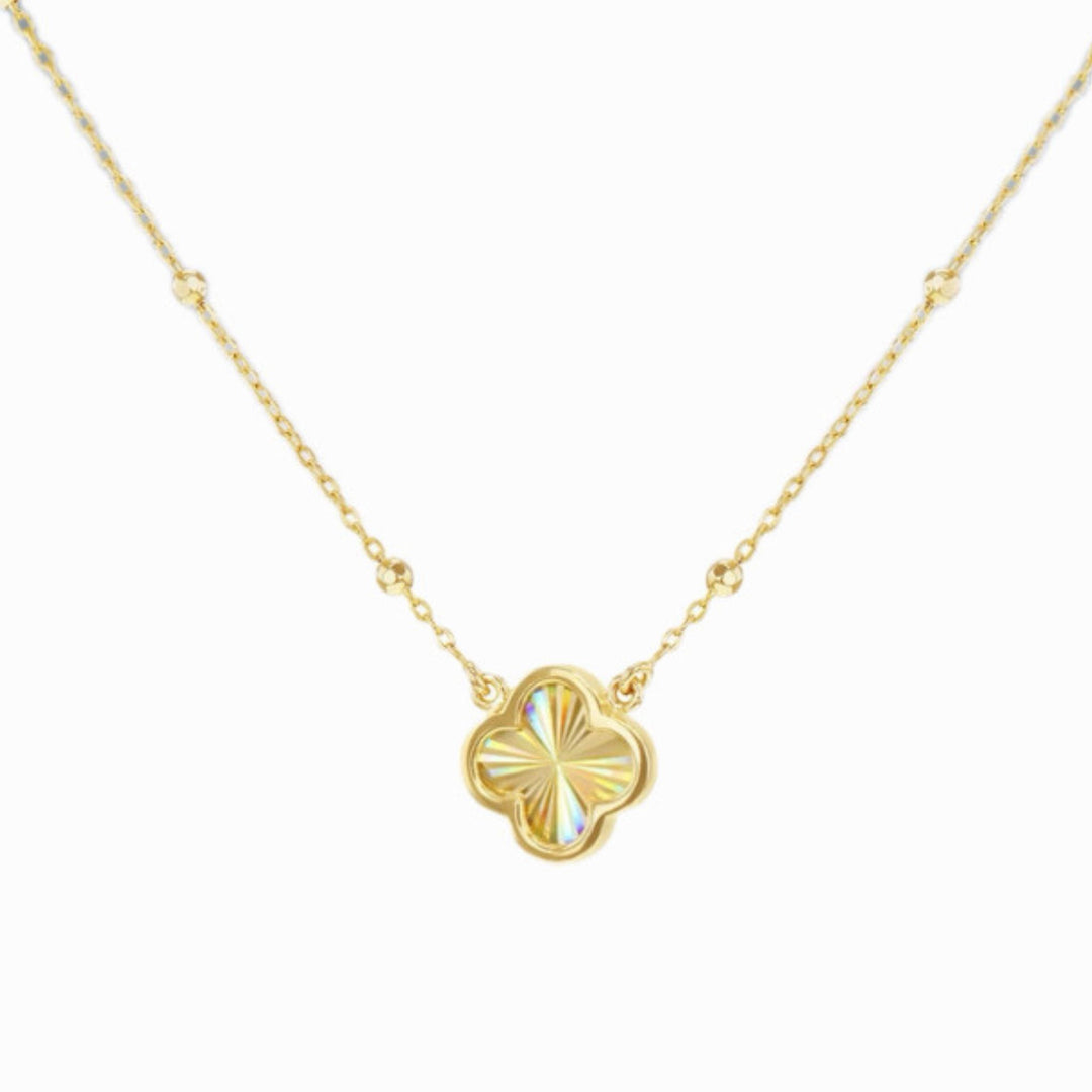 9ct Gold Diamond Cut Petal Necklace