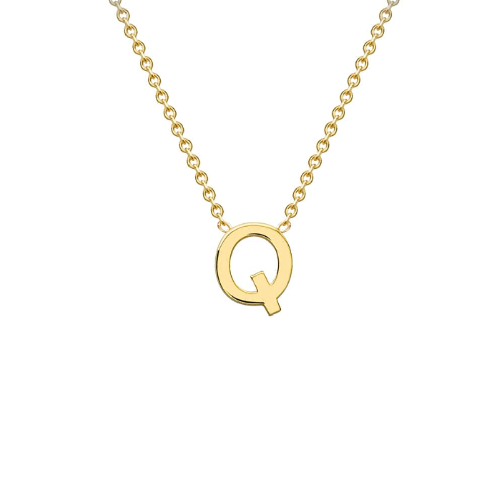 9ct Gold Mini Q Initial Necklace