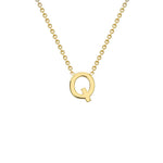 Load image into Gallery viewer, 9ct Gold Mini Q Initial Necklace
