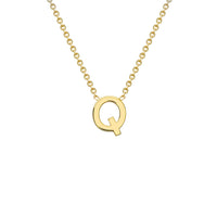 9ct Gold Mini Q Initial Necklace