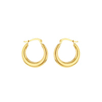 9ct Gold Tapered Creole Hoop Earrings