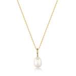 Load image into Gallery viewer, Gold Plated Colourful CZ Pearl Necklace
