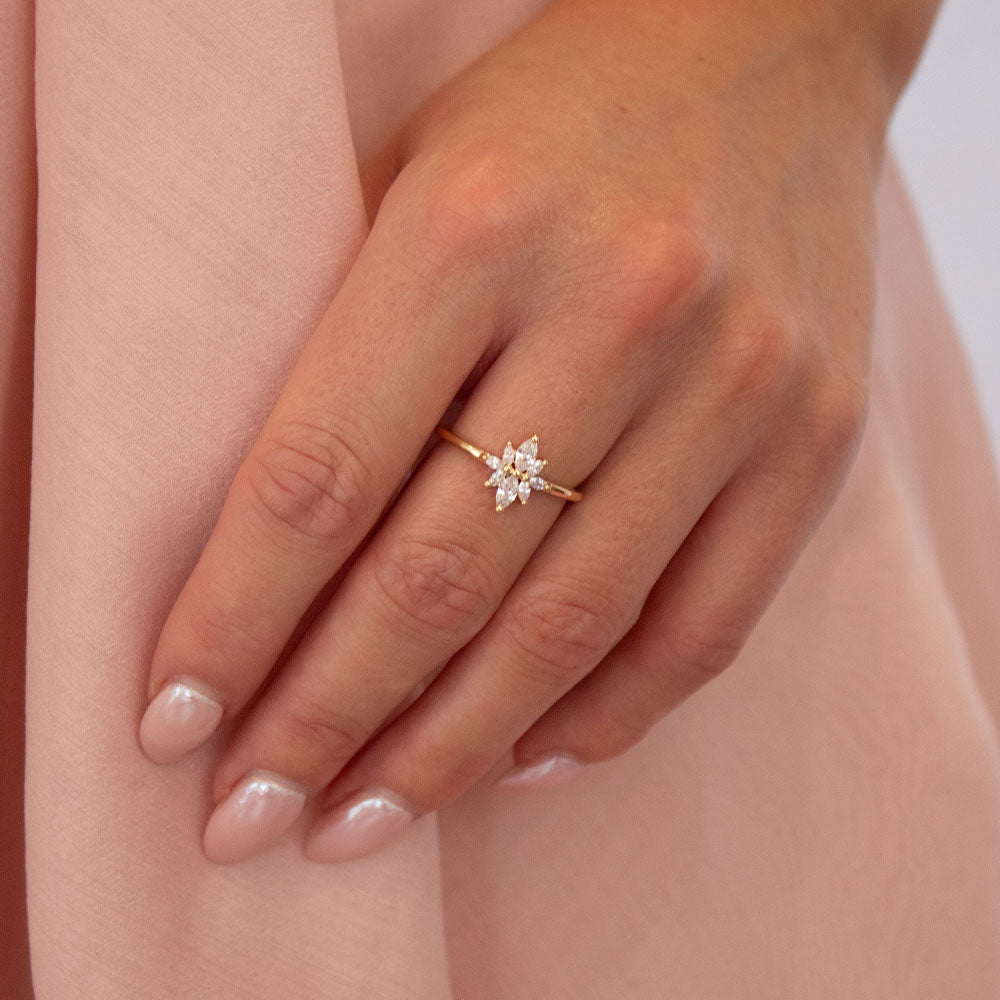 Gold Plated Cassie CZ Star Ring