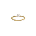 Load image into Gallery viewer, Gold Plated Pearl Beaded Band Ring
