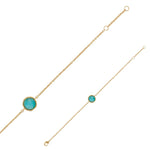 Load image into Gallery viewer, Gold Plated Amazonite Circle Bracelet
