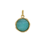 Load image into Gallery viewer, Gold Plated Amazonite Circle Necklace
