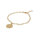 Load image into Gallery viewer, Gold Plated CZ Coin Bracelet
