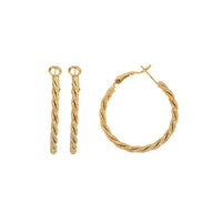 Gold Plated Clara Diamond Cut Wrap Hoop Earrings
