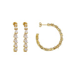 Load image into Gallery viewer, Gold Plated Clara Inside Out Hoop Earrings

