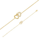 Load image into Gallery viewer, Gold Plated Interlocking Heart Bracelet
