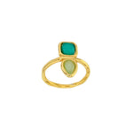 Load image into Gallery viewer, Gold Plated Lena Green Ring

