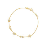 Load image into Gallery viewer, Gold Plated Moons and Stars Bracelet
