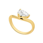 Load image into Gallery viewer, Gold Plated Olivia CZ Pear Ring
