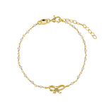 Load image into Gallery viewer, Gold Plated Isla Pearl Bow Bracelet
