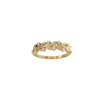 Gold Plated Willow CZ Band Ring