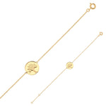 Load image into Gallery viewer, Gold Plated Willow Circle Tree of Life Bracelet
