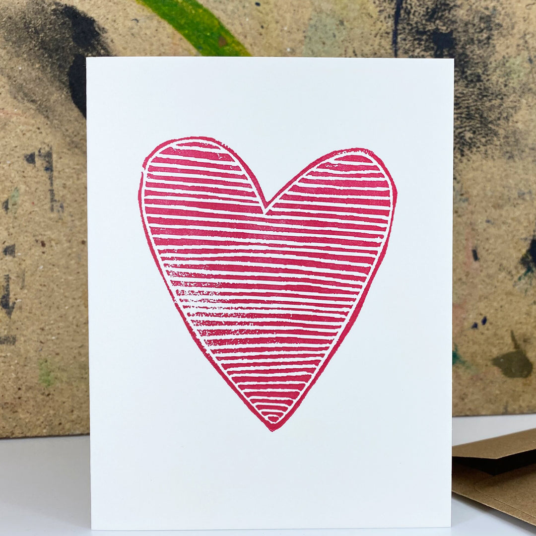 Red Heart Greeting Card