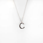 Load image into Gallery viewer, Silver Initial C Necklace
