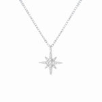 Load image into Gallery viewer, Silver CZ North Star Necklace
