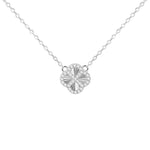 Load image into Gallery viewer, Silver CZ Petal Necklace

