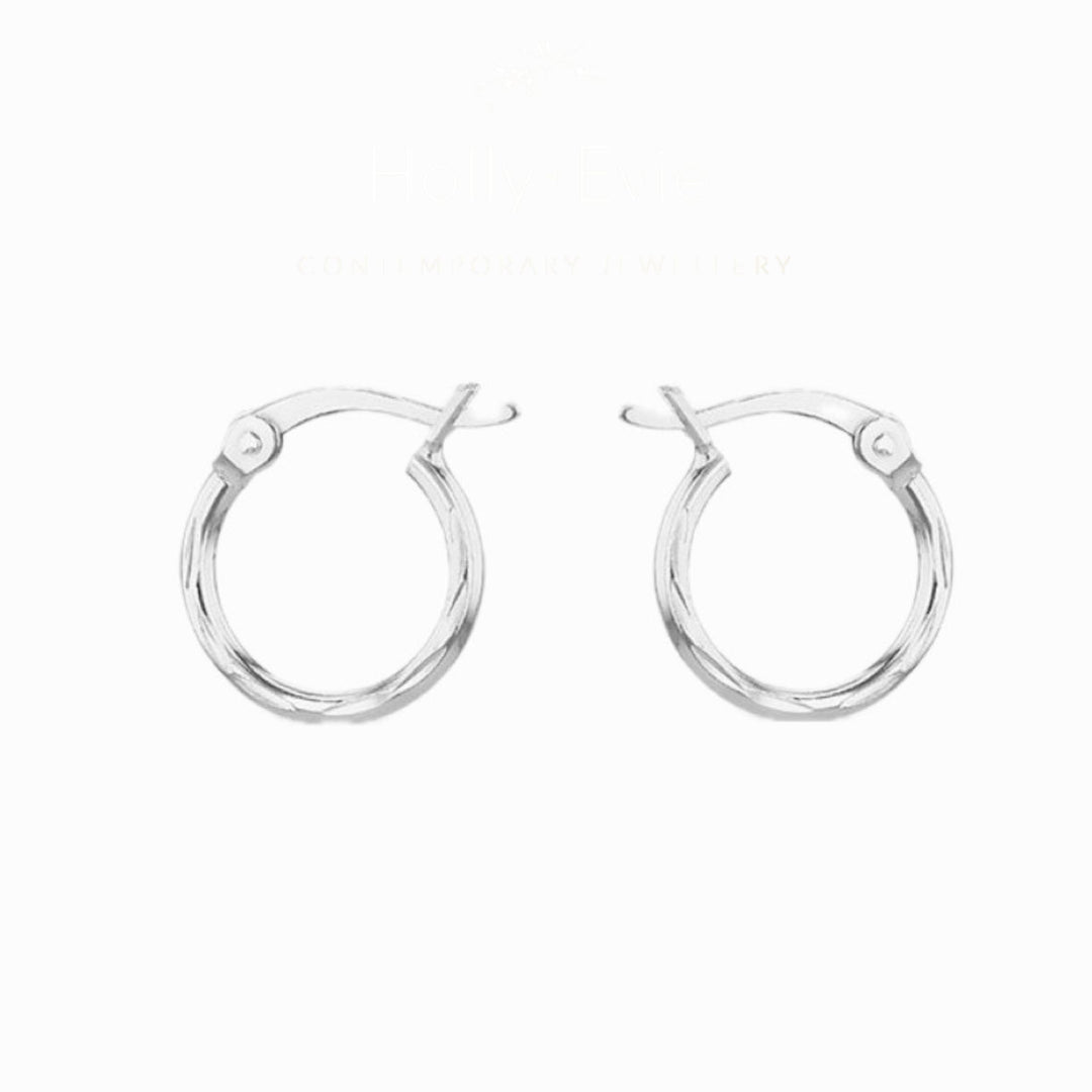 Silver Creole Small Huggie Hoop Earrings