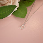 Load image into Gallery viewer, Silver D Initial Necklace
