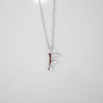 Load image into Gallery viewer, Silver F Initial Necklace
