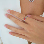 Load image into Gallery viewer, Silver January Birthstone Claddagh Ring
