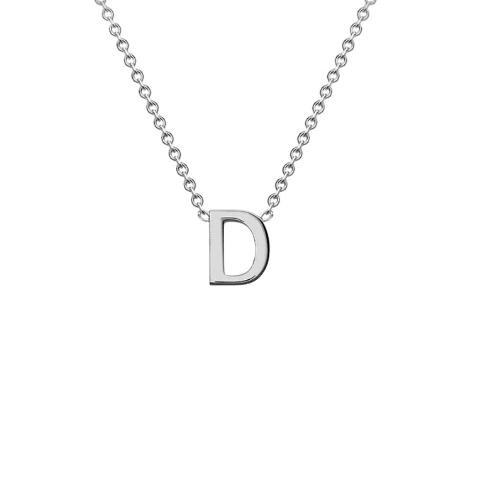 Silver Mini Initial D Necklace