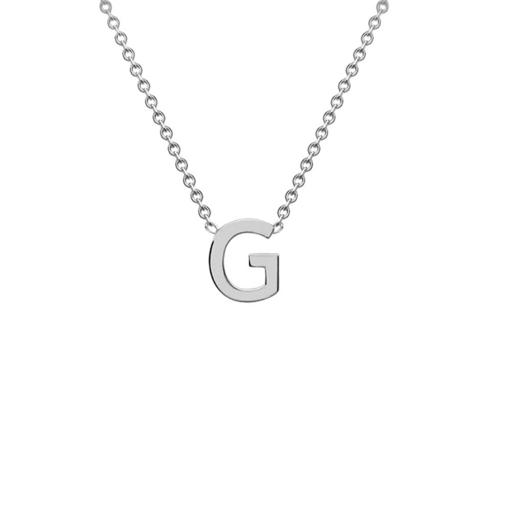 Silver Mini Initial G Necklace