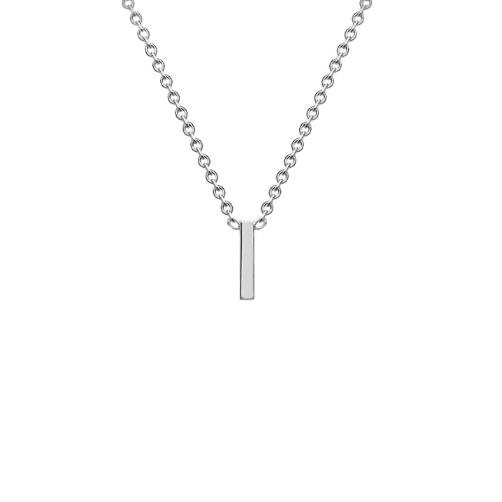 Silver Mini Initial I Necklace