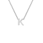 Load image into Gallery viewer, Silver Mini Initial K Necklace
