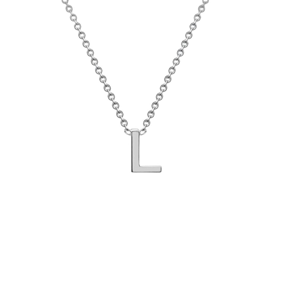 Silver Mini Initial L Necklace
