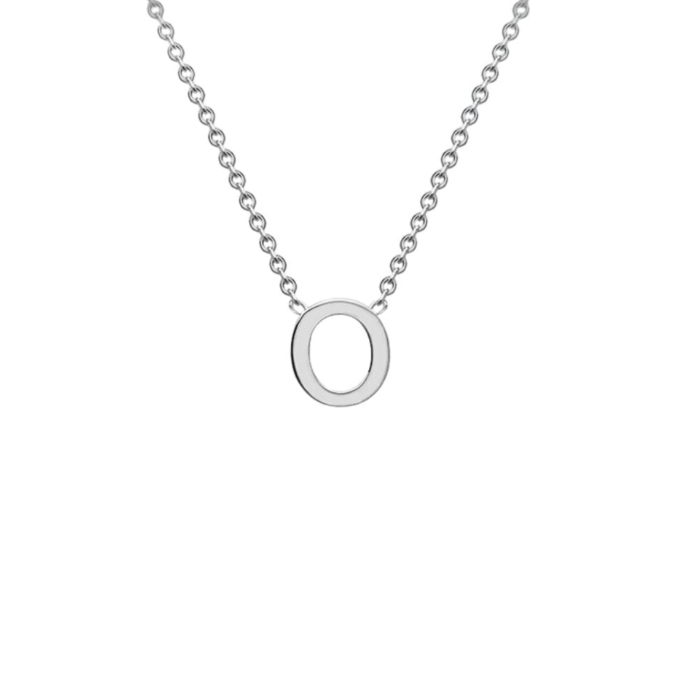 Silver Mini Initial O Necklace