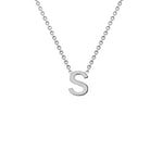 Load image into Gallery viewer, Silver Mini Initial S Necklace
